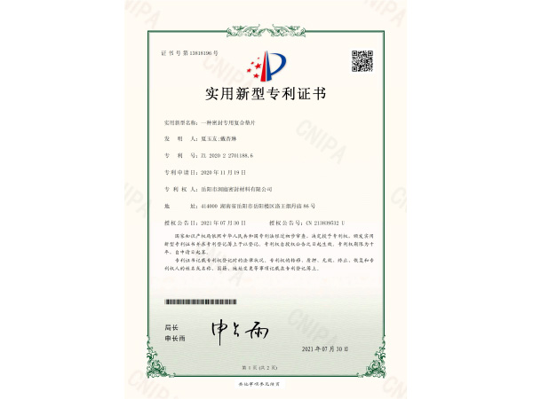 一種密封專用復(fù)合墊片 一種密封專用復(fù)合墊片